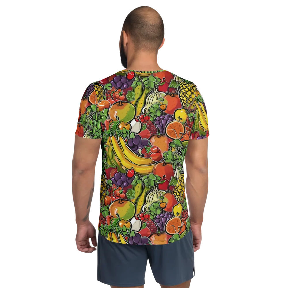 Tropical Market on Men's Athletic T-Shirt — Back