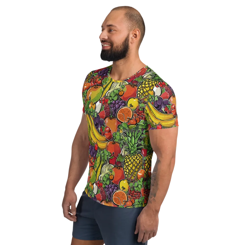 Tropical Market on Men's Athletic T-Shirt — Left