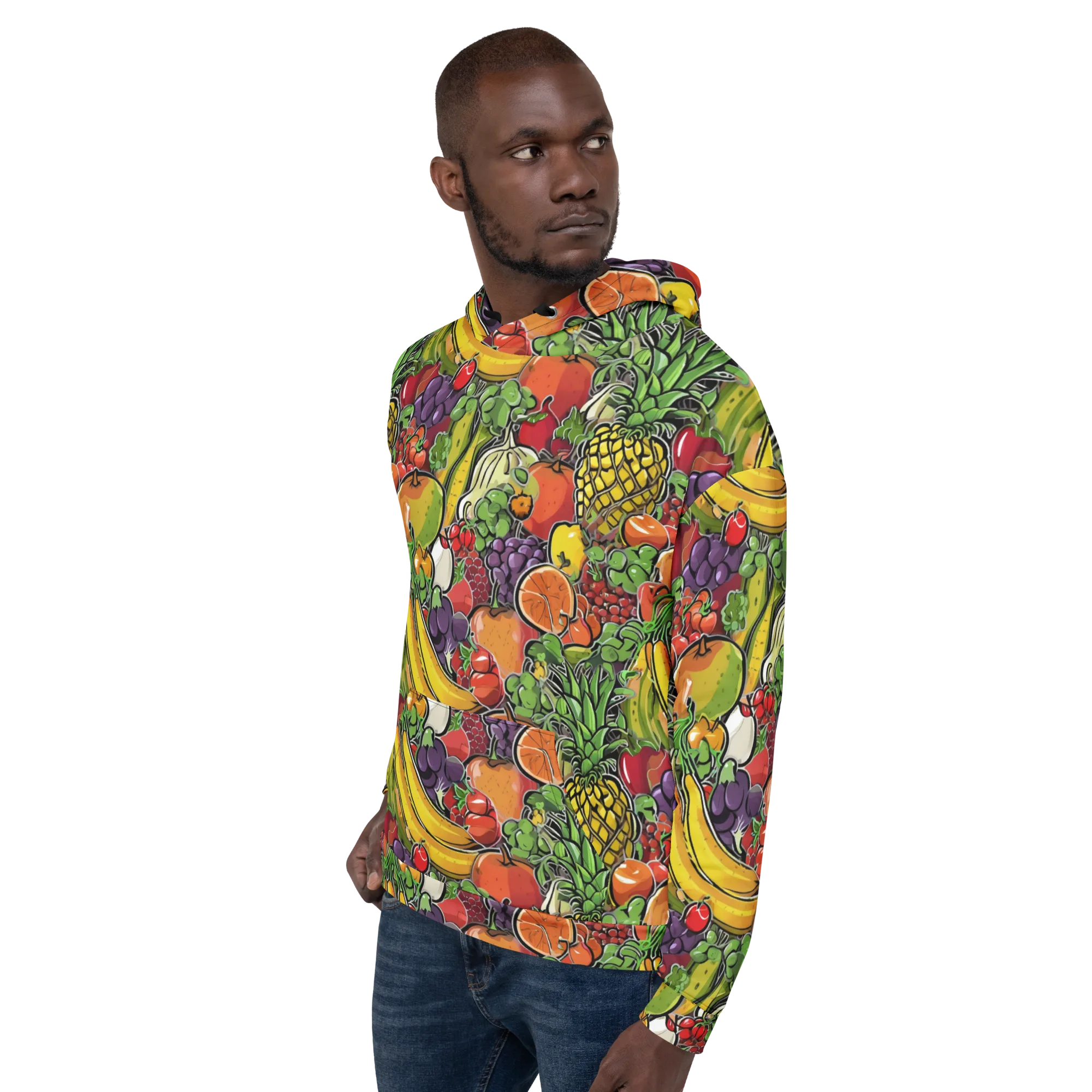 Tropical Market on Hoodie — Left