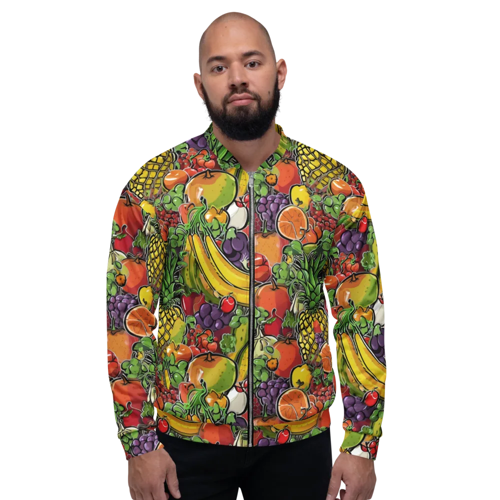 Tropical Market on Bomber Jacket — Front