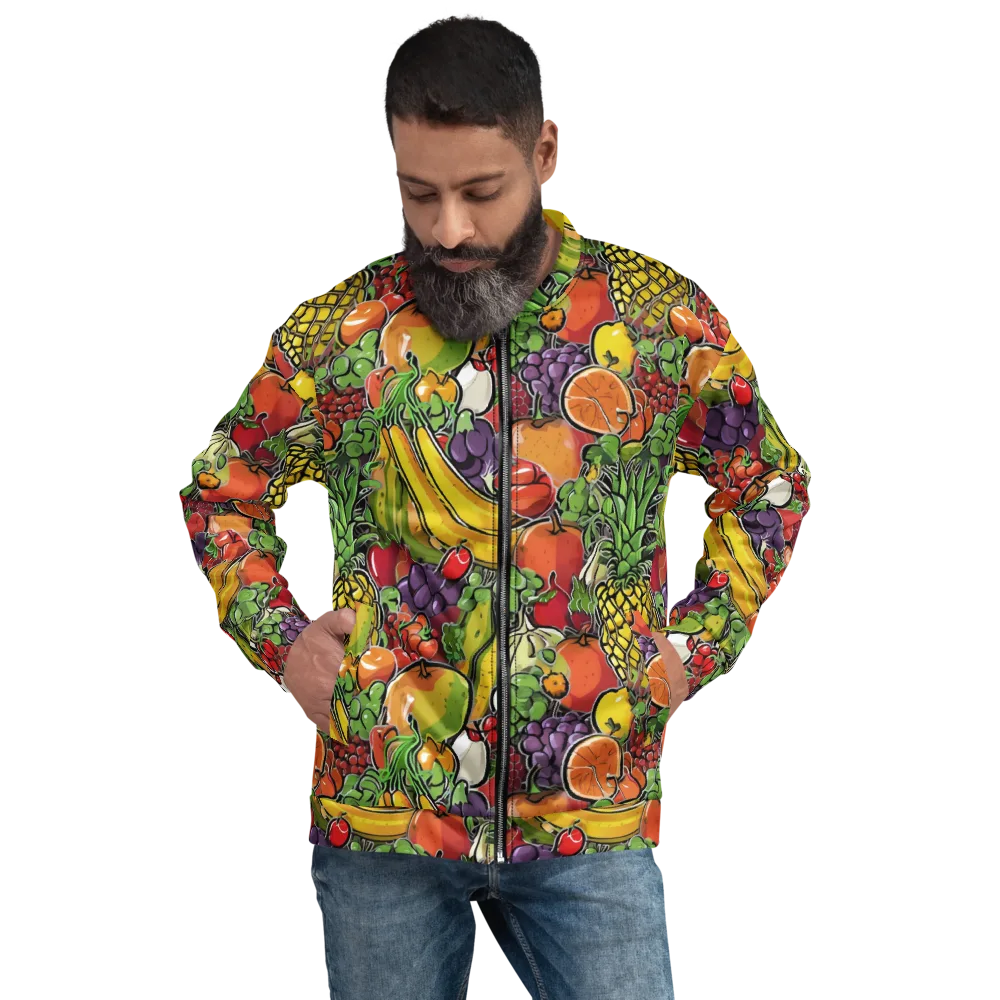 Tropical Market on Bomber Jacket — Front