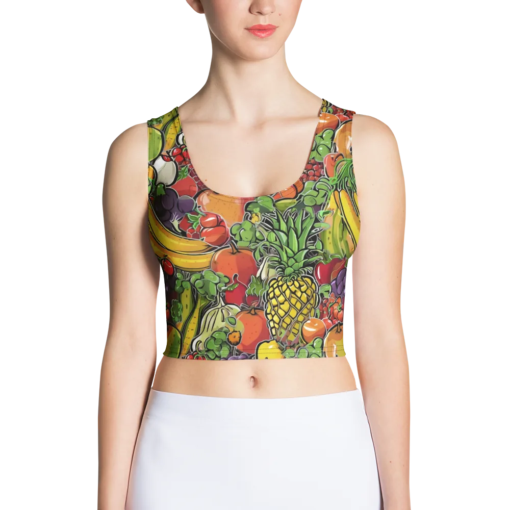 Tropical Market on Crop Top — Front