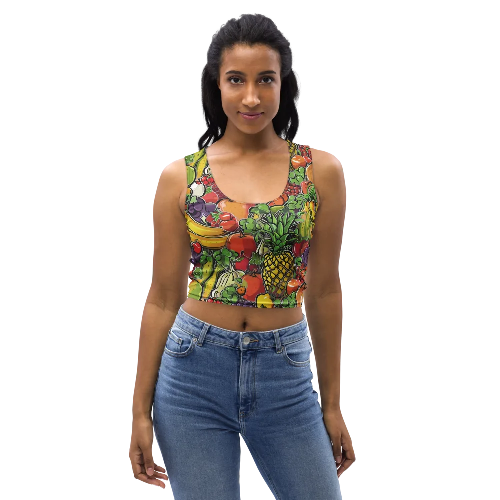 Tropical Market on Crop Top — Front