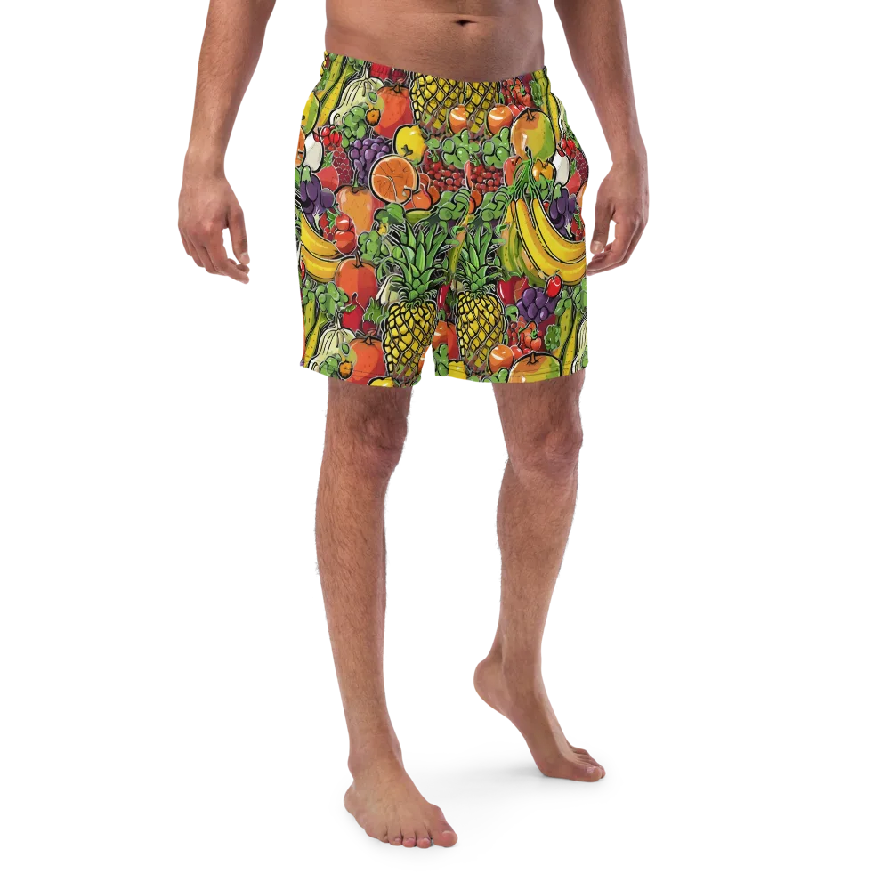 Tropical Market on Swim Trunks — Front