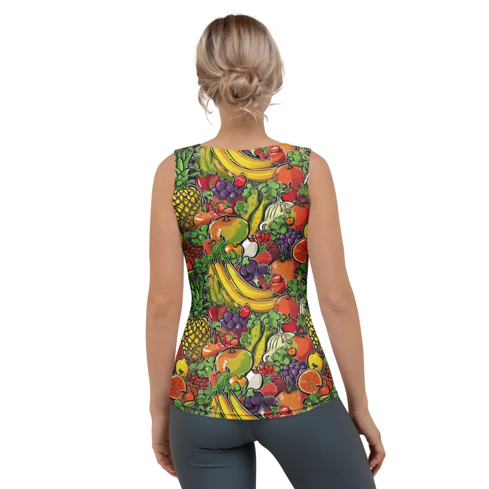 Tropical Market on Women's Tank Top — Back