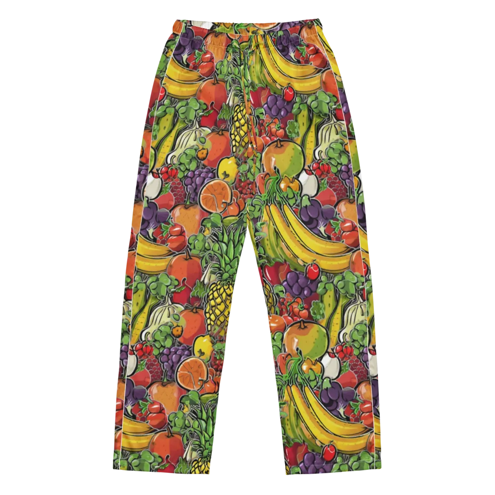Tropical Market on Women's Pajama Pants — Front