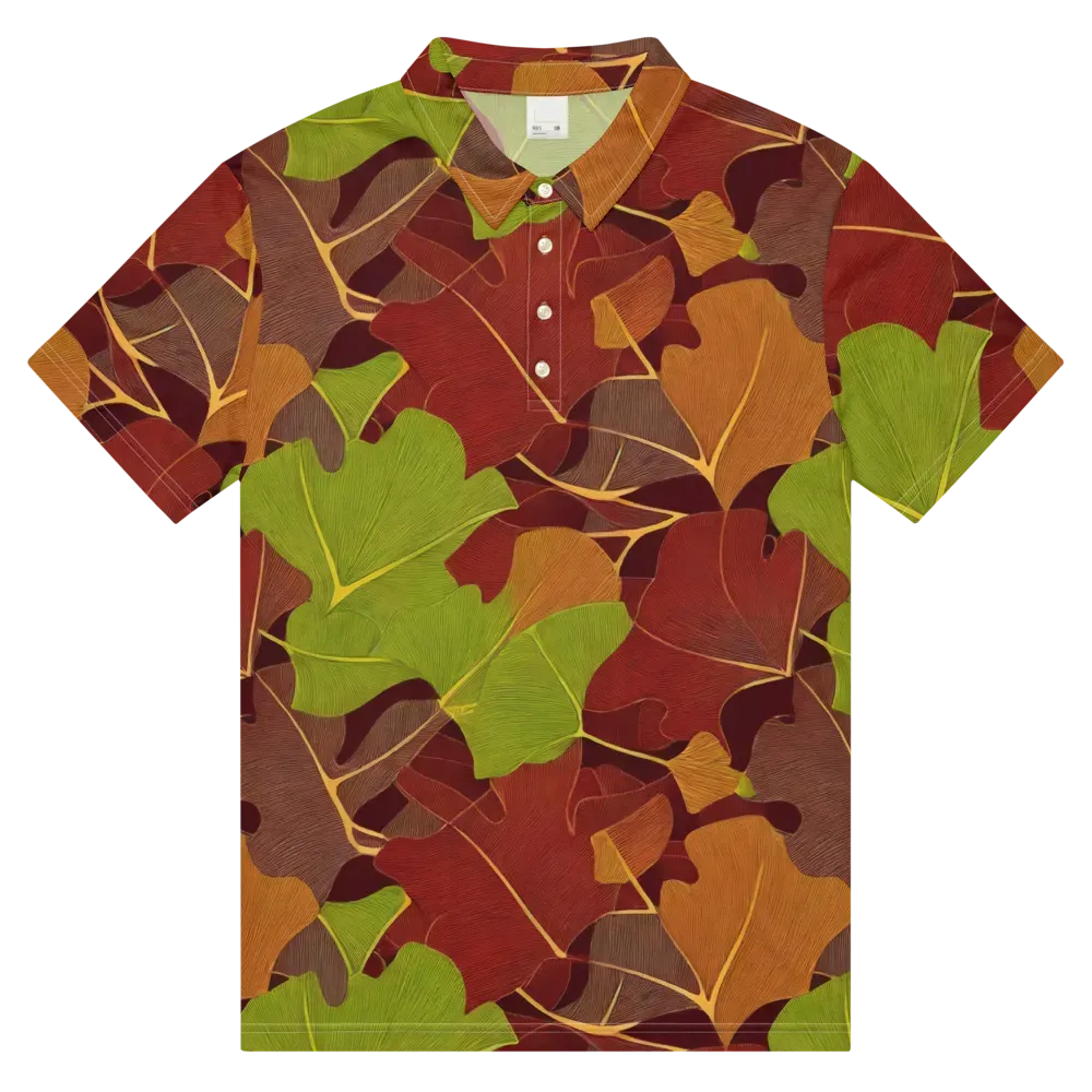 Ginkgo Grove on Men's Slim Fit Polo Shirt — Front