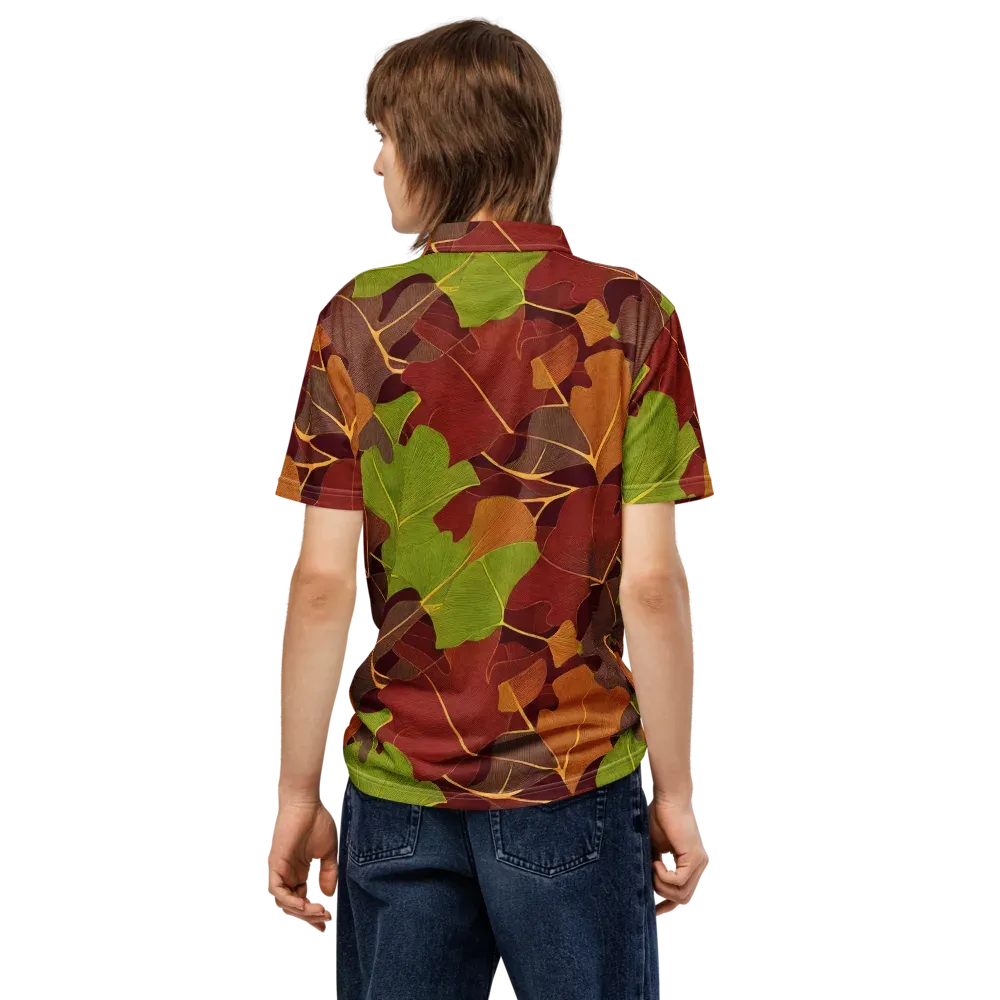 Ginkgo Grove on Men's Slim Fit Polo Shirt — Back