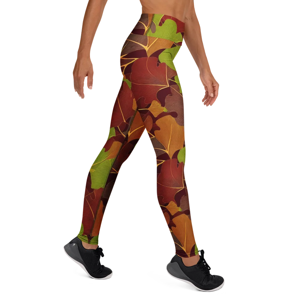 Ginkgo Grove on Yoga Leggings — Right