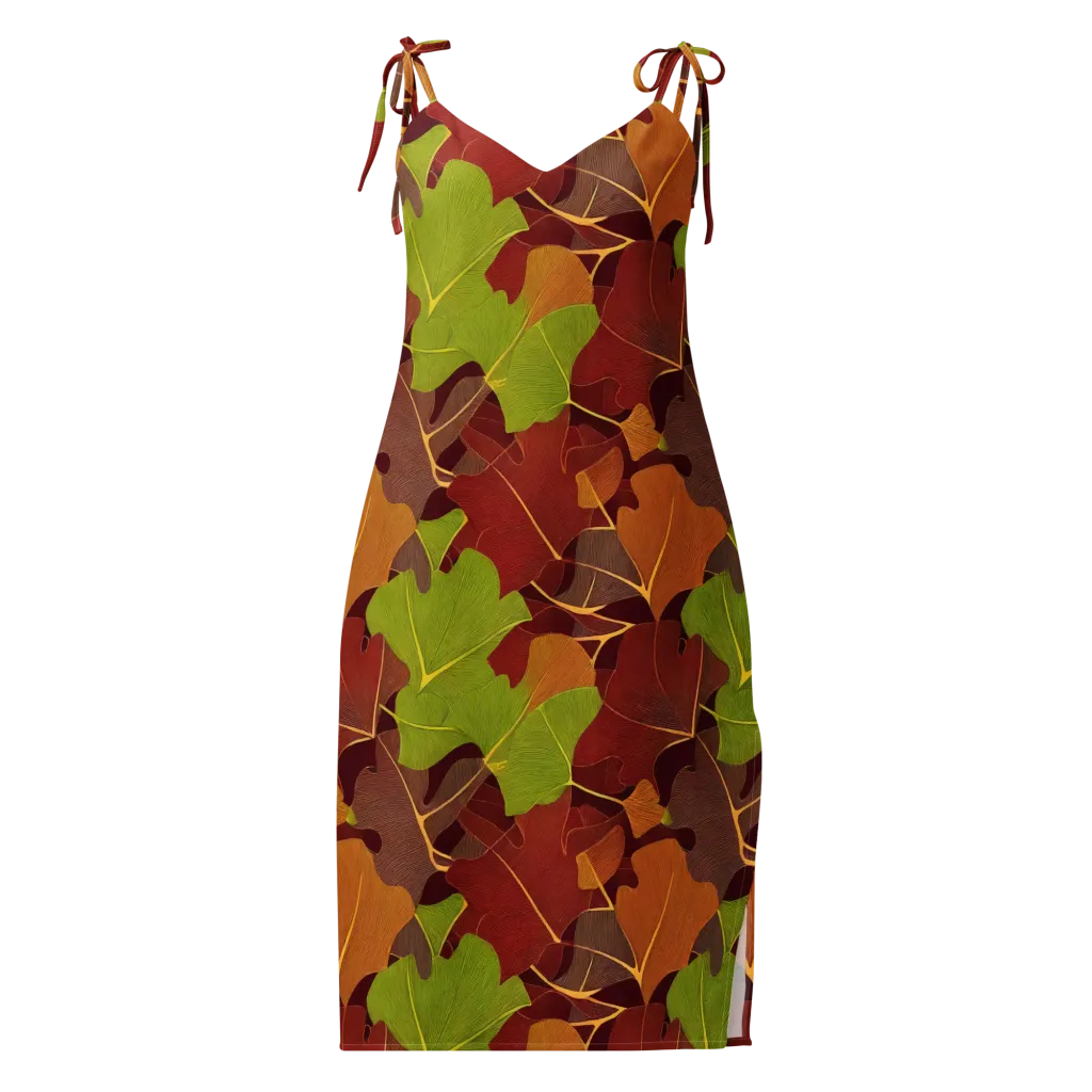 Ginkgo Grove on Slip Dress — Front