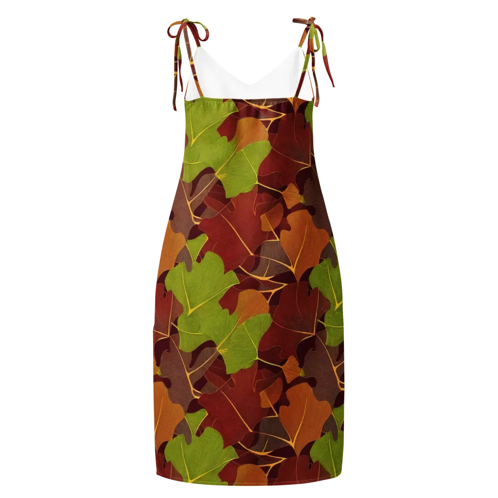 Ginkgo Grove on Slip Dress — Back