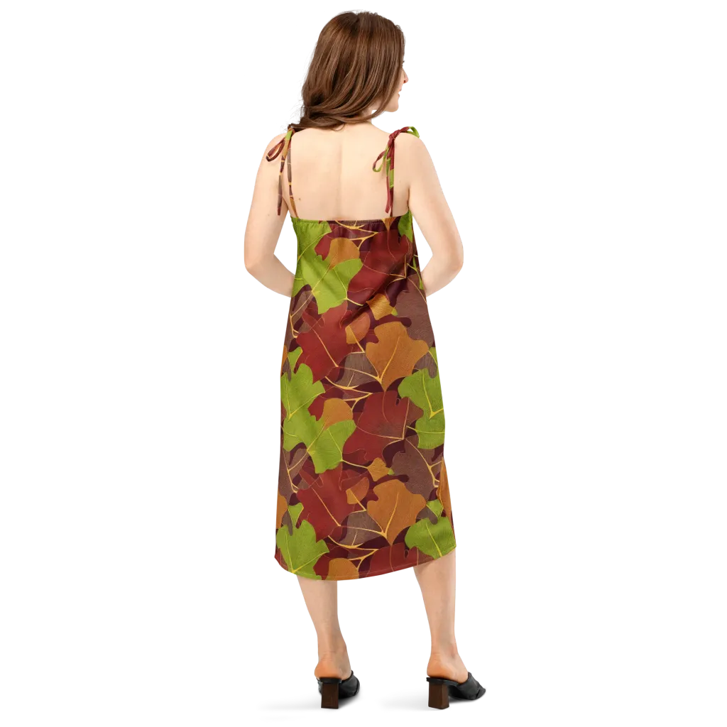 Ginkgo Grove on Slip Dress — Back