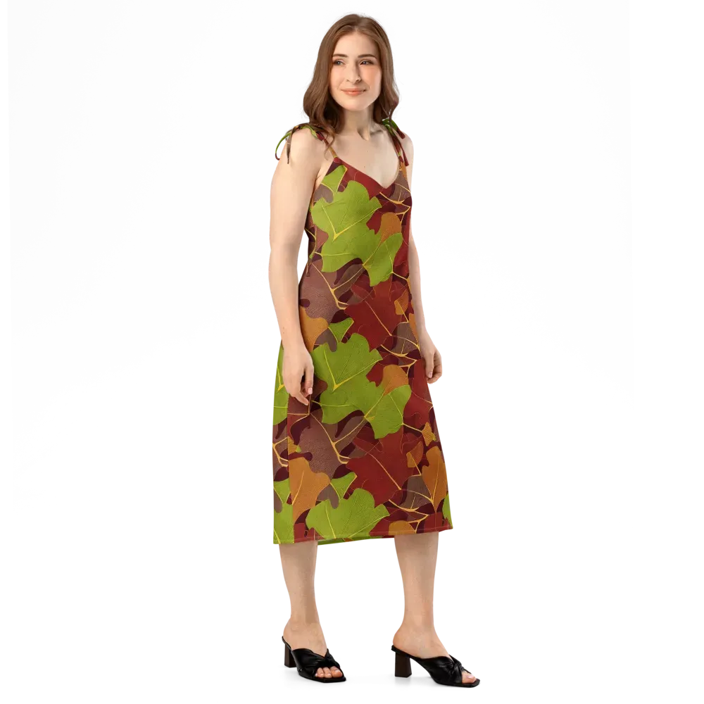 Ginkgo Grove on Slip Dress — Right Front
