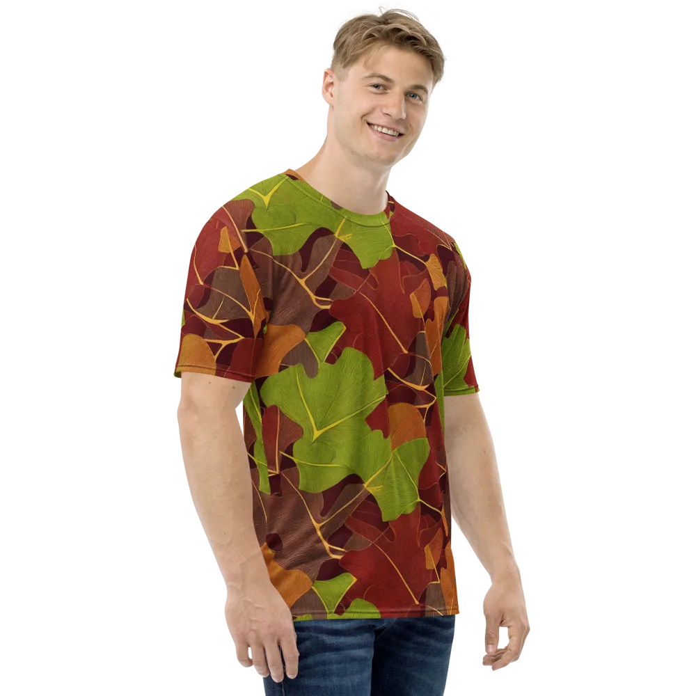 Ginkgo Grove on Men's Crew Neck T-Shirt — Right
