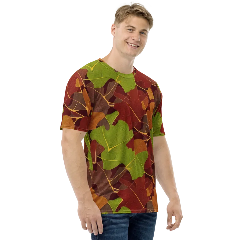 Ginkgo Grove on Men's Crew Neck T-Shirt — Right
