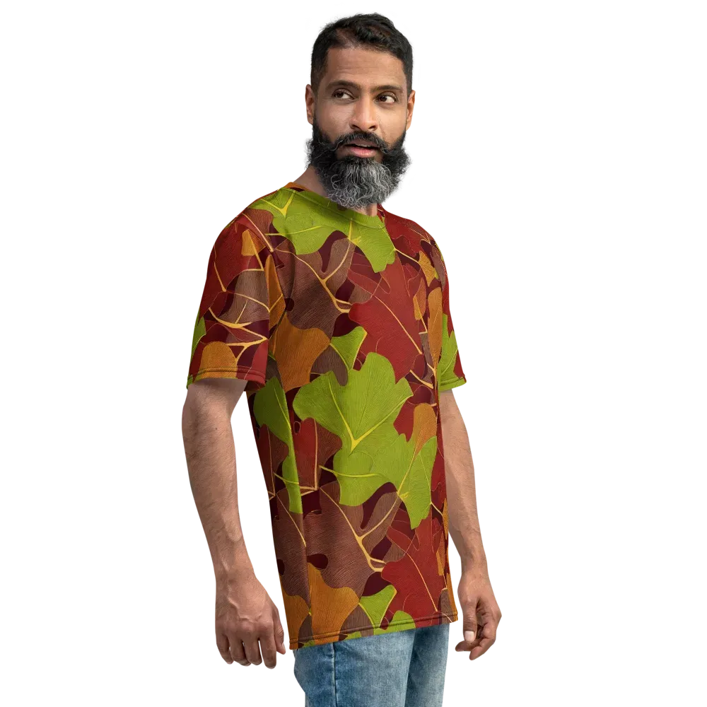 Ginkgo Grove on Men's Crew Neck T-Shirt — Right