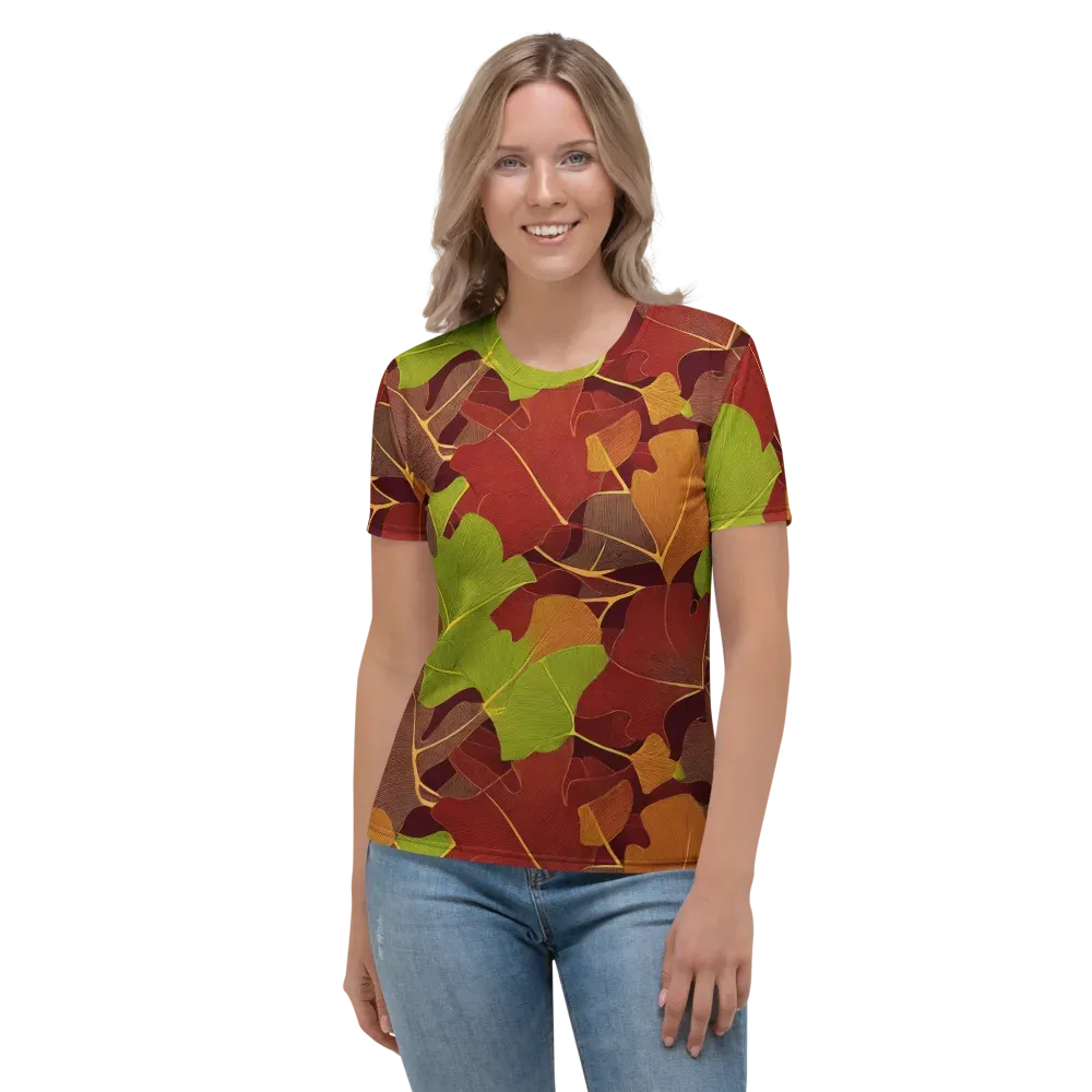 Ginkgo Grove on Women's Crew Neck T-Shirt — Front