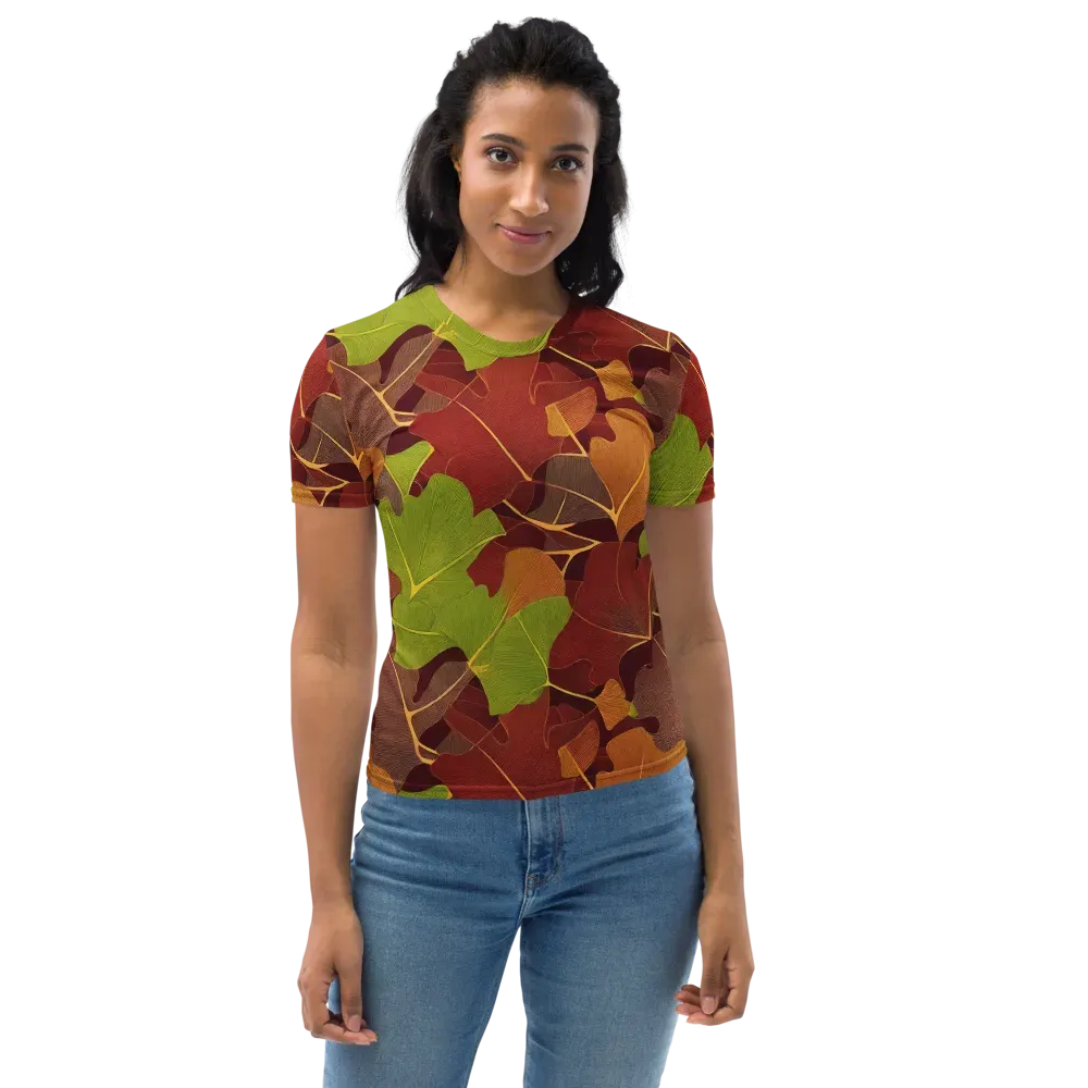 Ginkgo Grove on Women's Crew Neck T-Shirt — Front