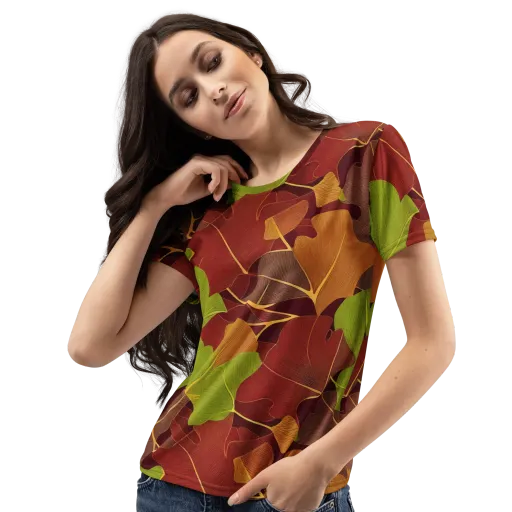Ginkgo Grove on a Women's Crew Neck T-Shirt