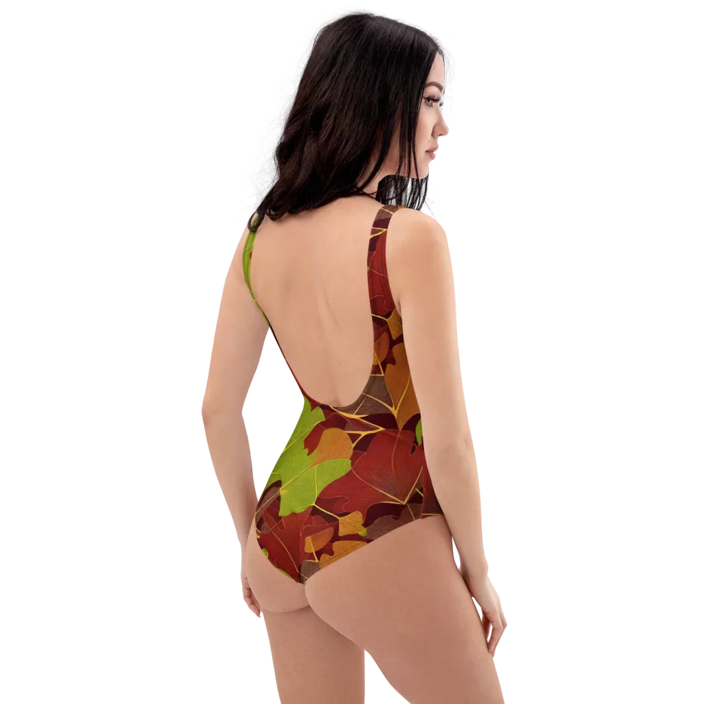 Ginkgo Grove on One-Piece Swimsuit — Right Back