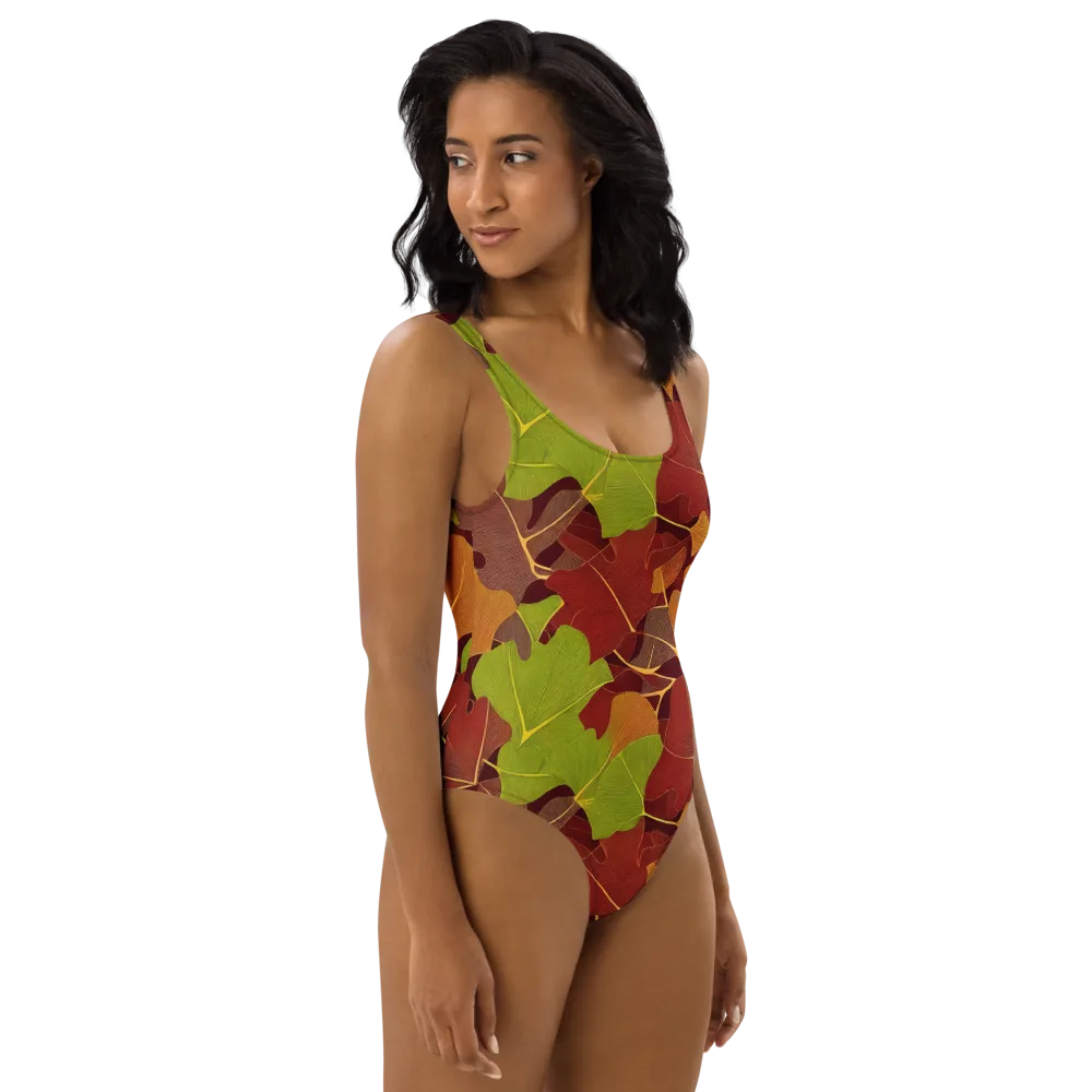 Ginkgo Grove on One-Piece Swimsuit — Right