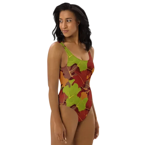 Ginkgo Grove on a One-Piece Swimsuit