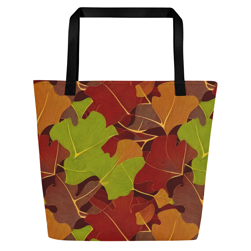 Ginkgo Grove on Large Tote Bag W/ Pocket — Front