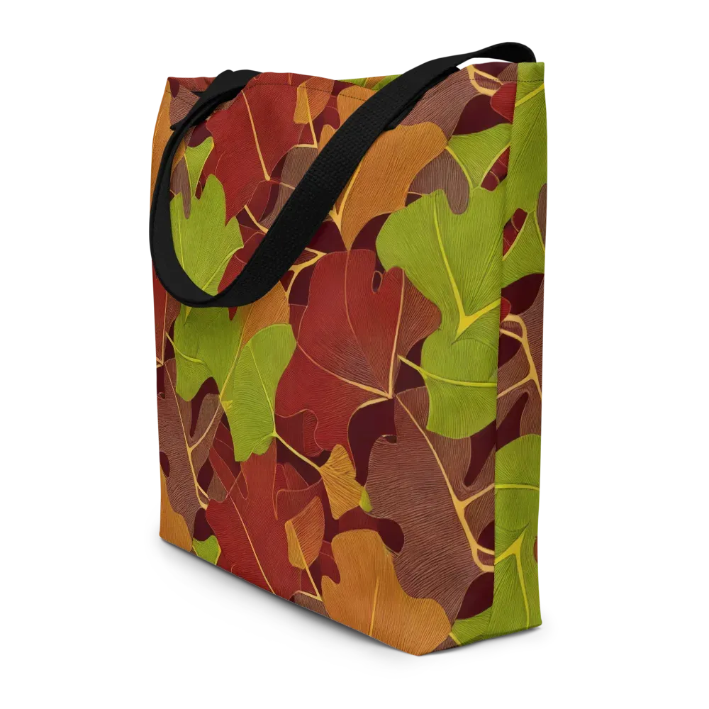 Ginkgo Grove on Large Tote Bag W/ Pocket — Front