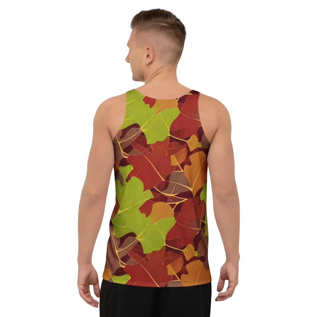 Ginkgo Grove on Men's Tank Top — Back