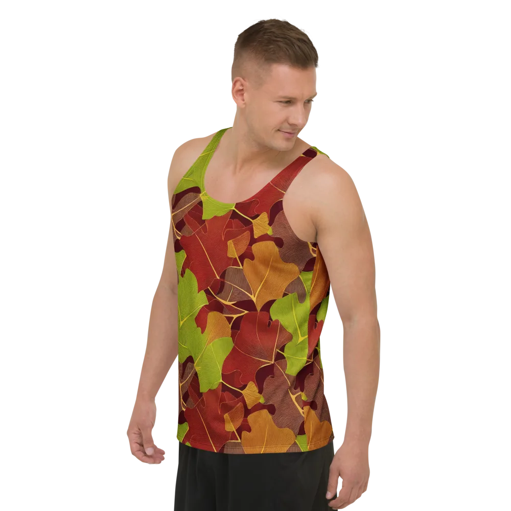 Ginkgo Grove on Men's Tank Top — Left Front