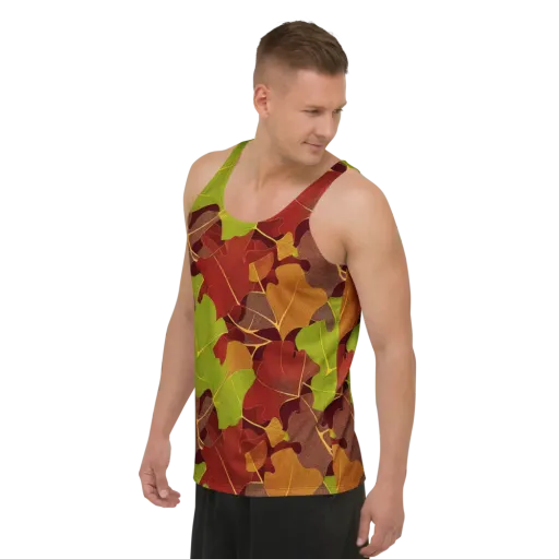 Ginkgo Grove on a Men's Tank Top