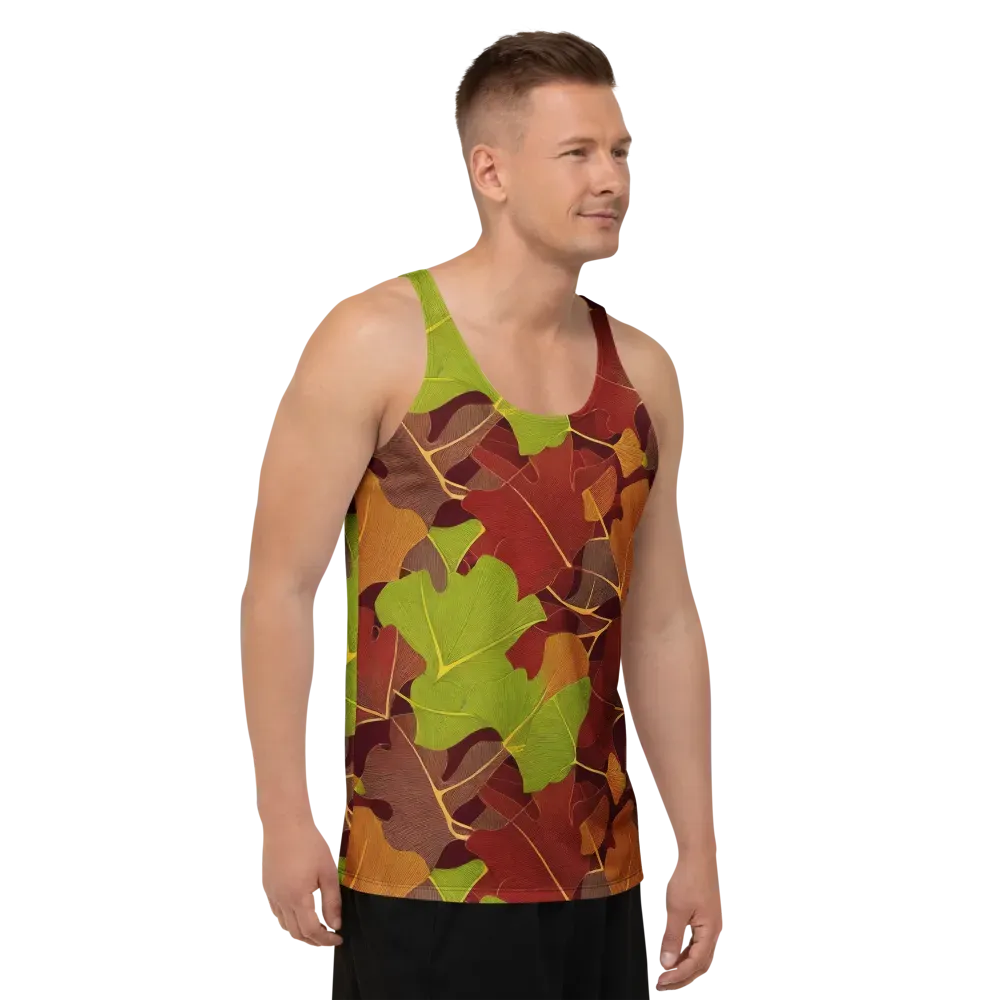 Ginkgo Grove on Men's Tank Top — Right Front