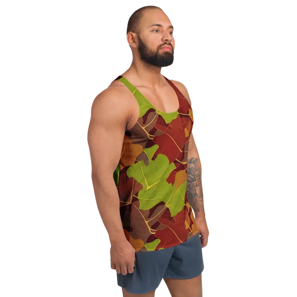 Ginkgo Grove on Men's Tank Top — Right Front