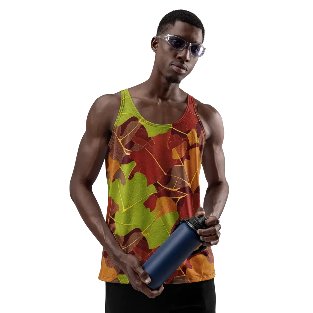 Ginkgo Grove on Men's Tank Top — Front