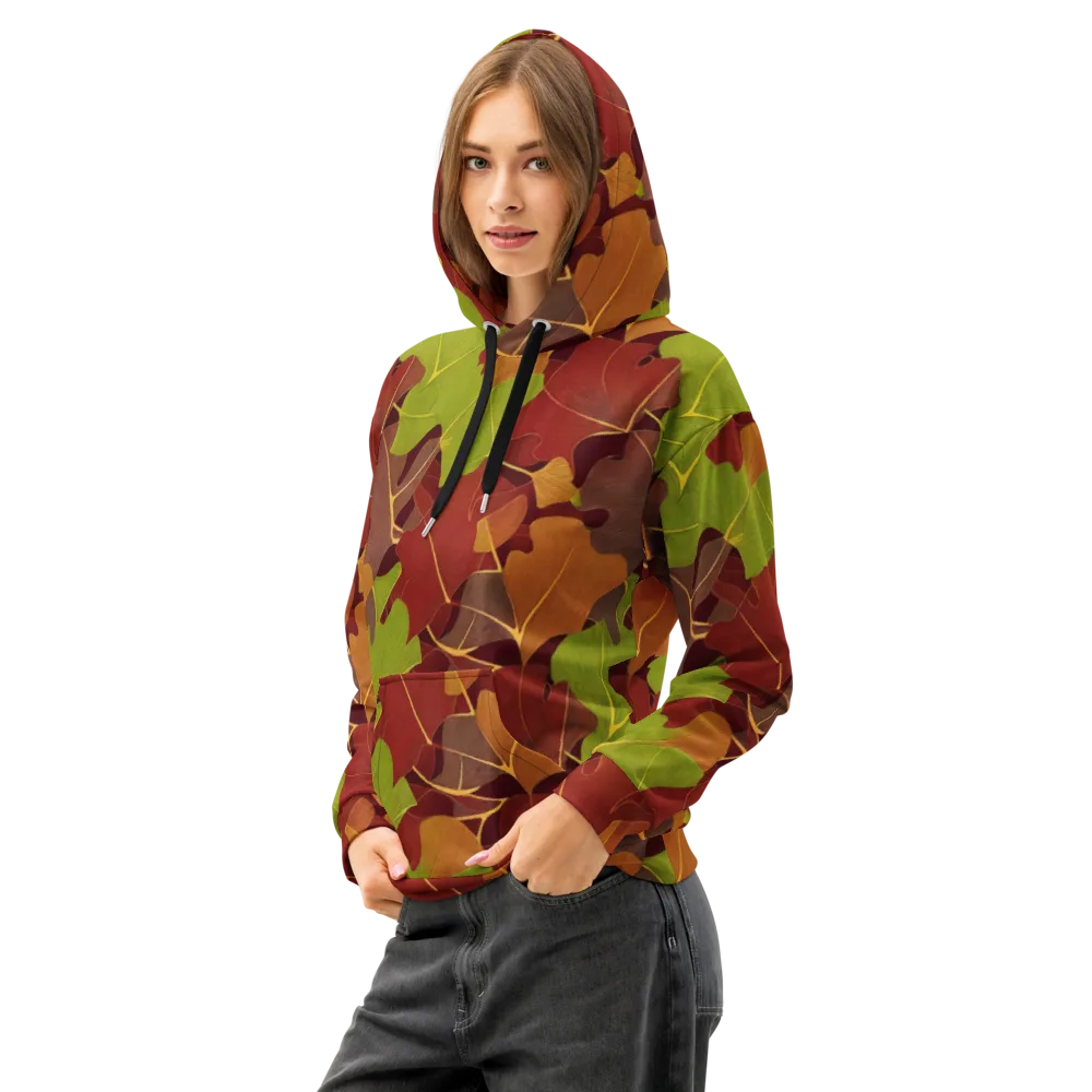 Ginkgo Grove on Cotton Hoodie — Left Front