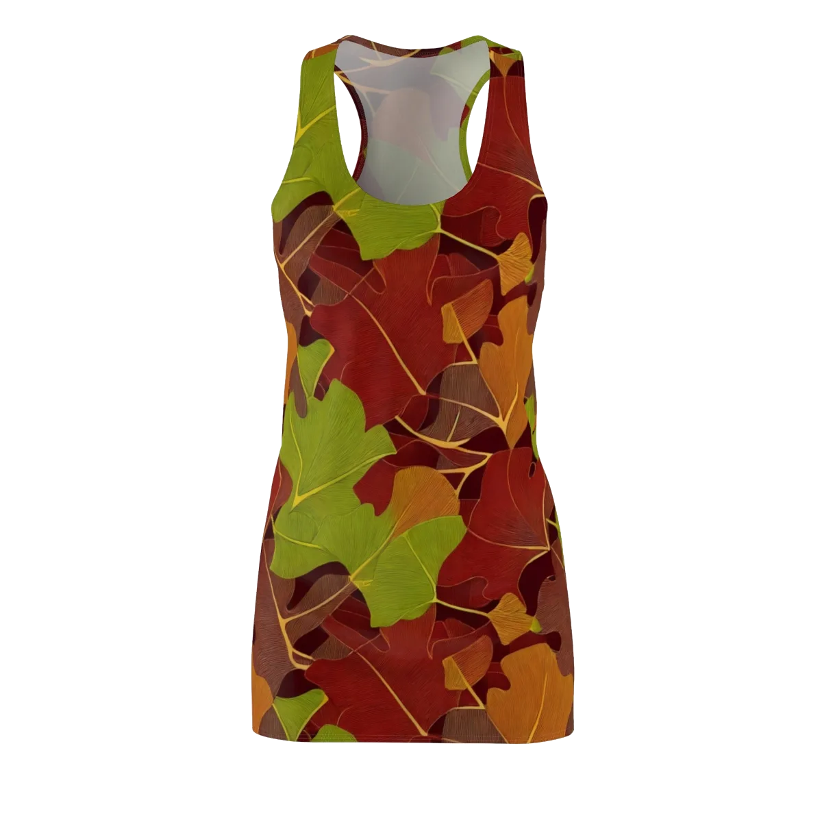 Ginkgo Grove on Racerback Dress — Front