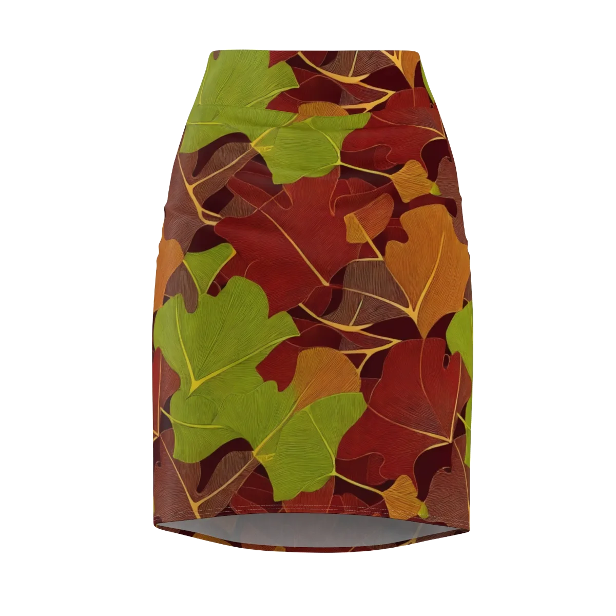 Ginkgo Grove on Pencil Skirt — Front