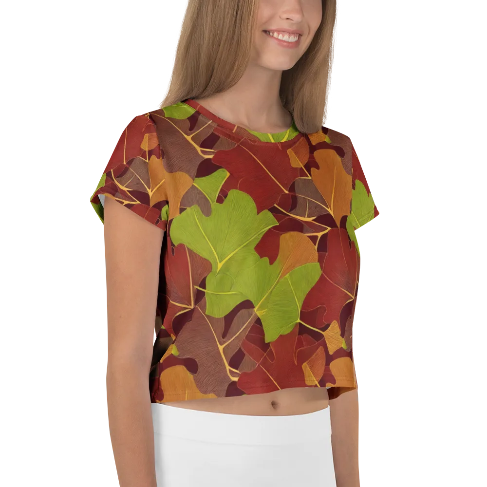 Ginkgo Grove on Crop Tee — Right