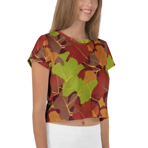 Ginkgo Grove on a Crop Tee
