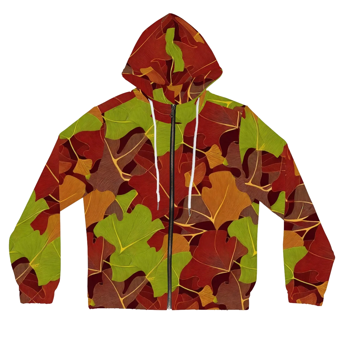 Ginkgo Grove on Women's Full-Zip Hoodie — Front