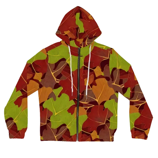Ginkgo Grove on a Women's Full-Zip Hoodie