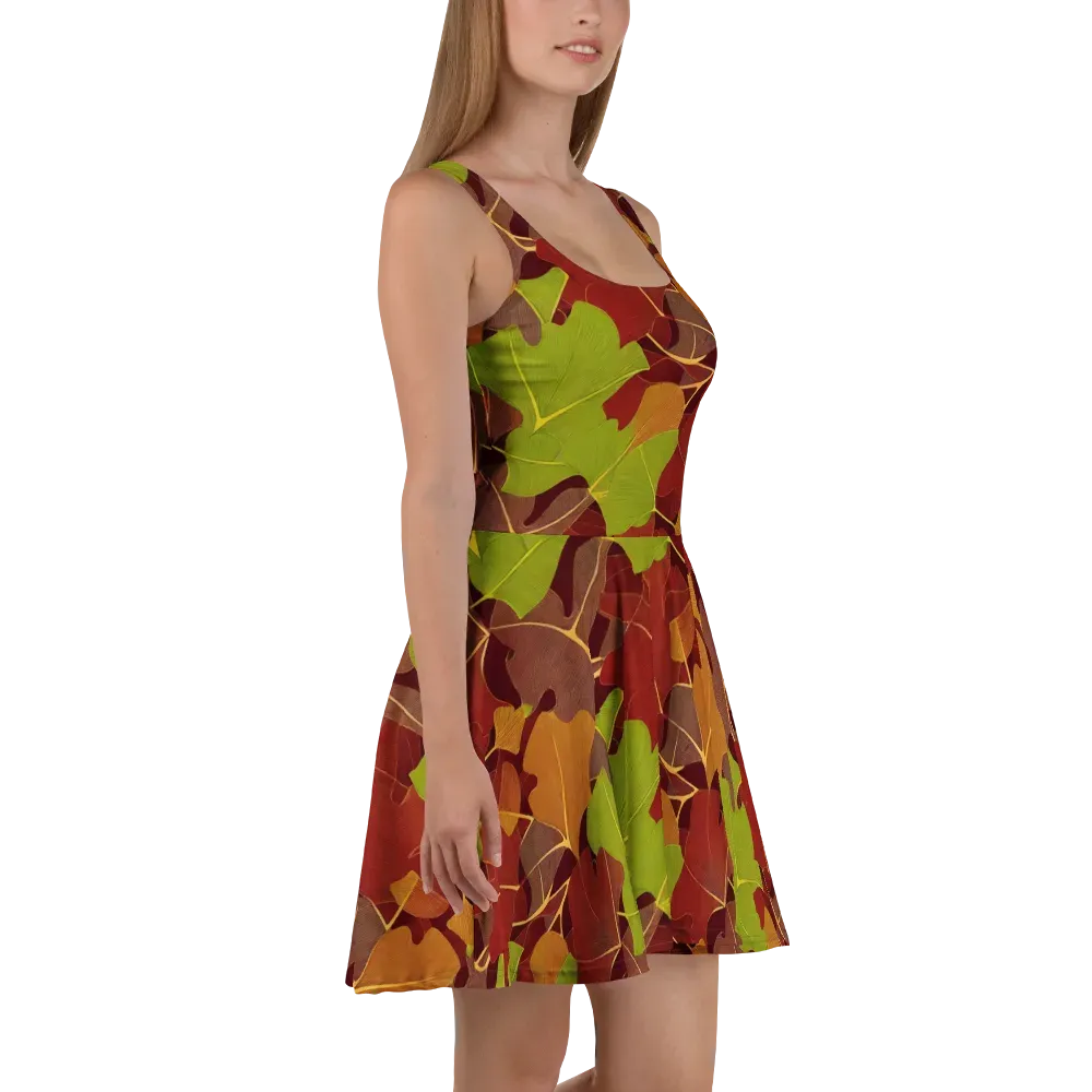 Ginkgo Grove on Skater Dress — Right