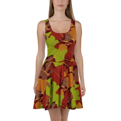 Ginkgo Grove on a Skater Dress