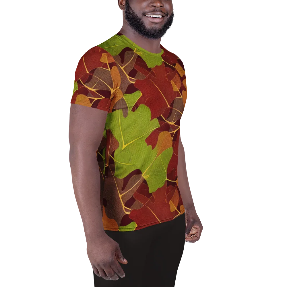 Ginkgo Grove on Men's Athletic T-Shirt — Right
