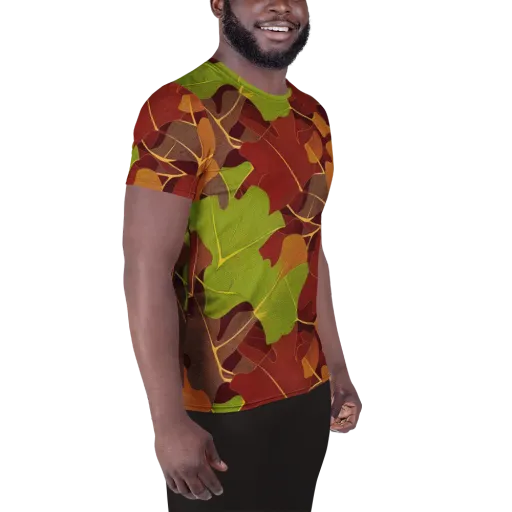 Ginkgo Grove on a Men's Athletic T-Shirt