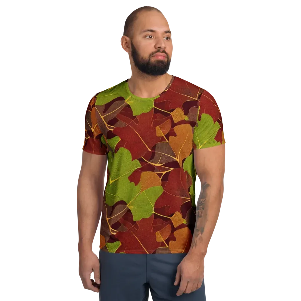 Ginkgo Grove on Men's Athletic T-Shirt — Front