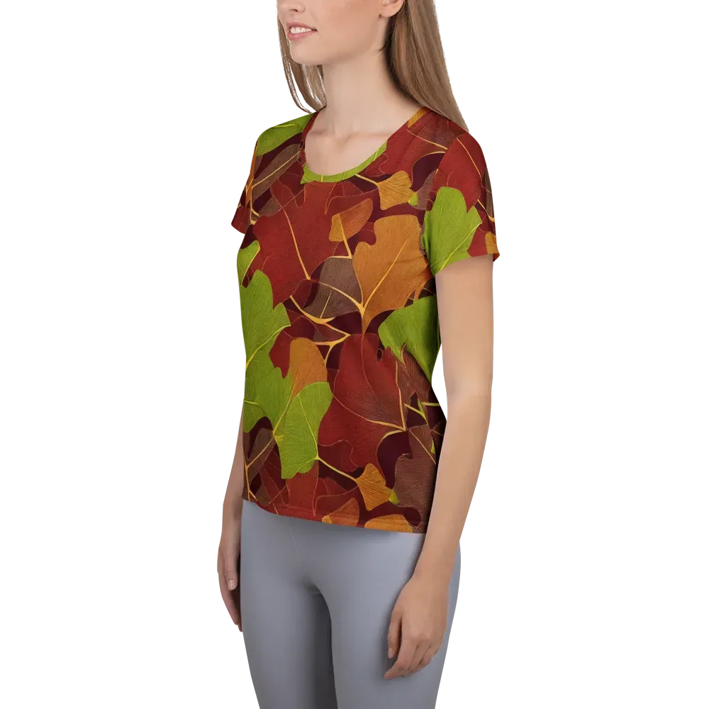 Ginkgo Grove on Women's Athletic T-Shirt — Left