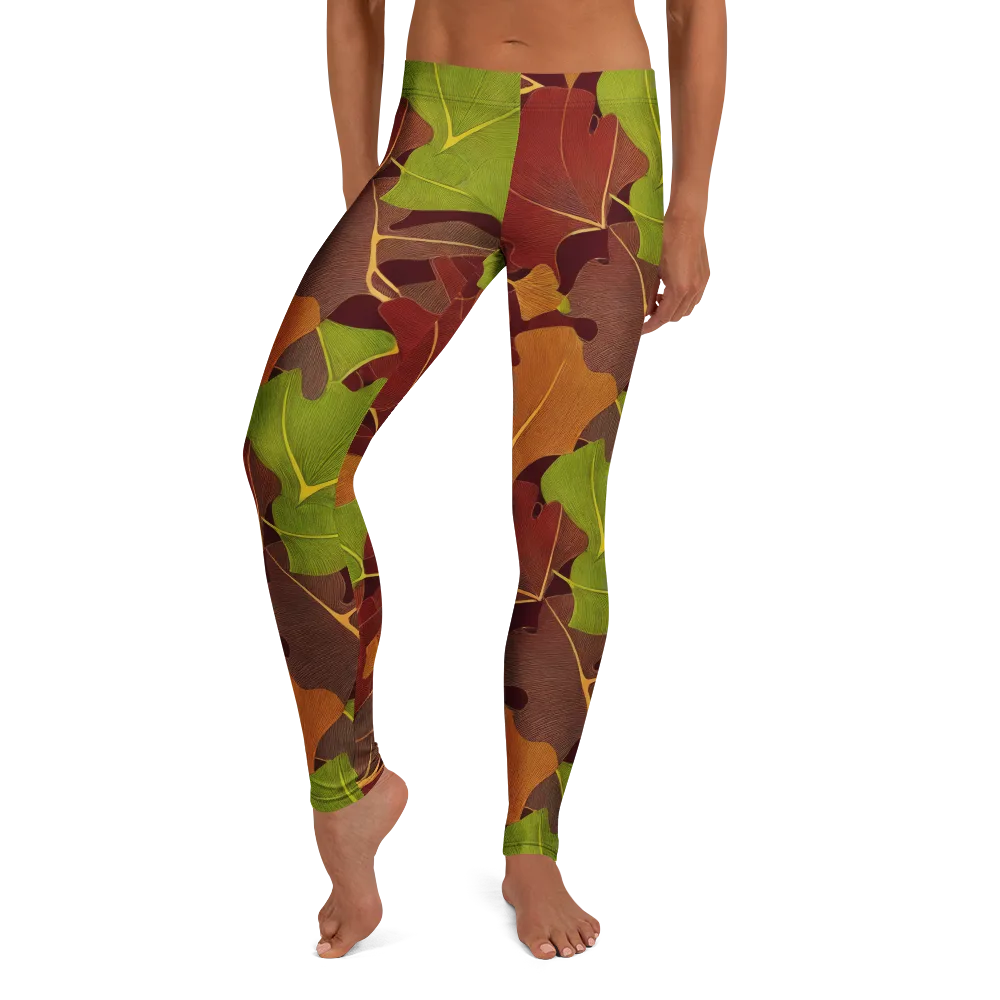 Ginkgo Grove on Leggings — Front