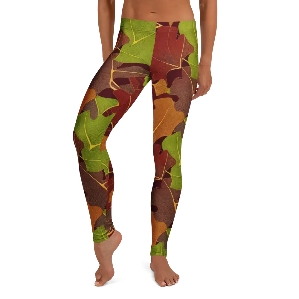 Ginkgo Grove on Leggings — Front
