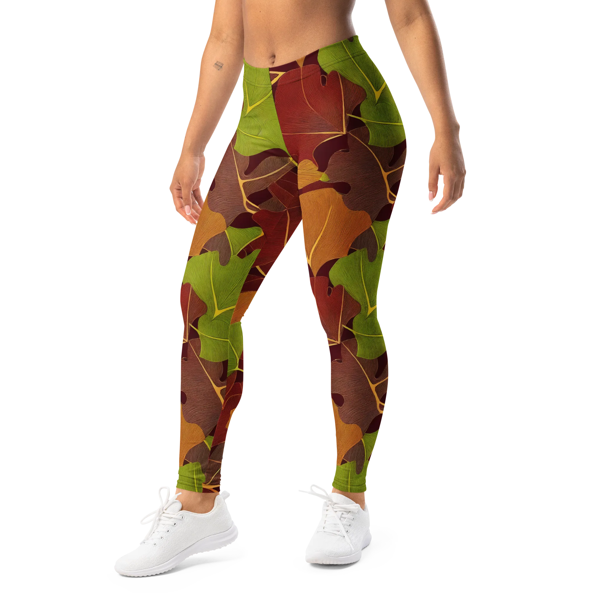 Ginkgo Grove on Leggings — Left Front